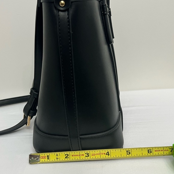 Anne Klein Black Crossbody Bag with Detachable Zip Pouch and Gold Hardware - Picture 12 of 15